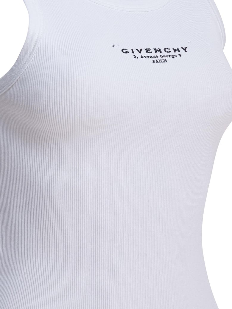 white elastane top by Selfnex