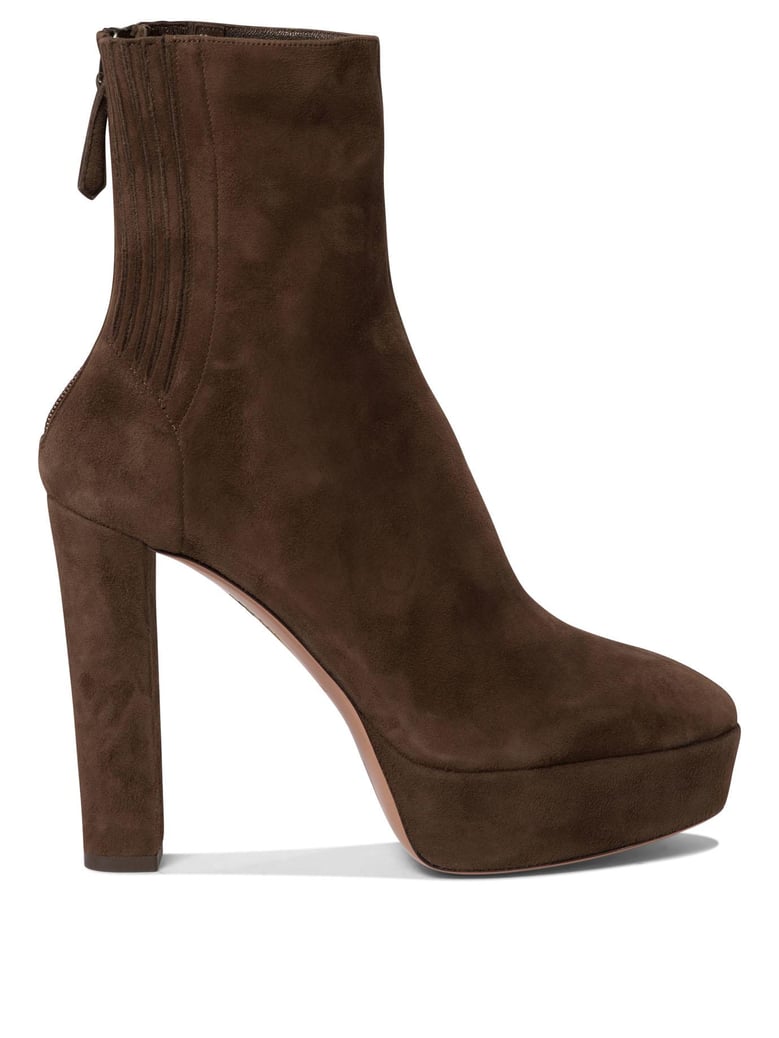brown calf leather ankle boots by Selfnex