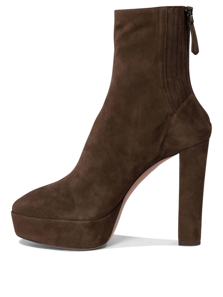 brown calf leather ankle boots by Selfnex