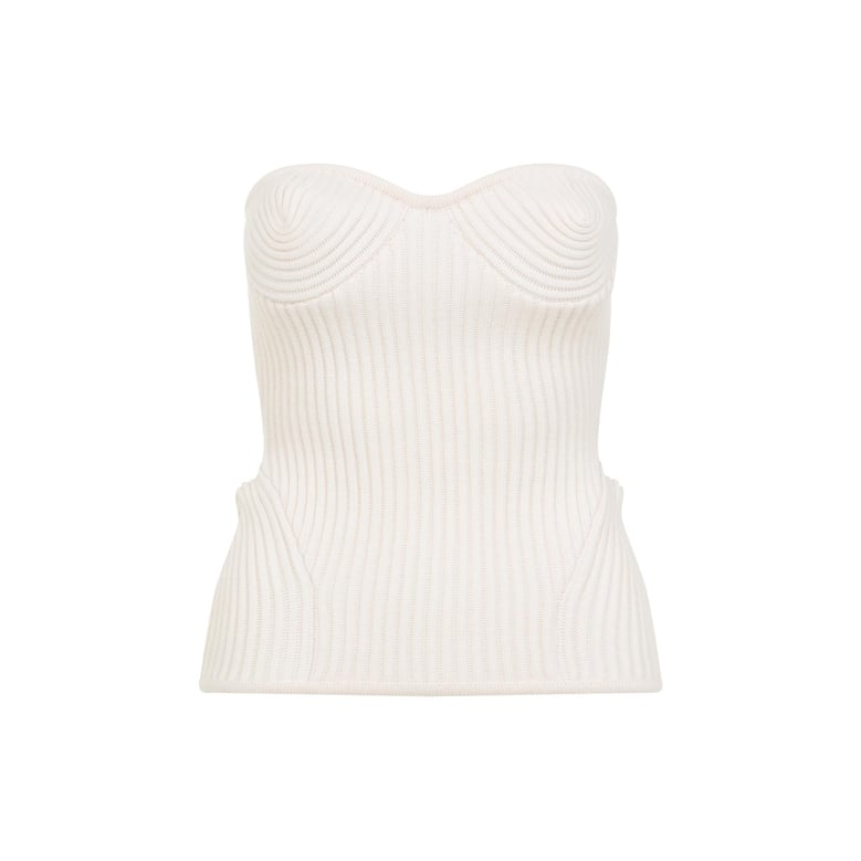 merino wool ribbed stretch corset by Selfnex