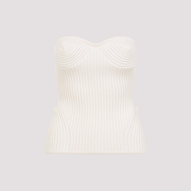 merino wool ribbed stretch corset by Selfnex