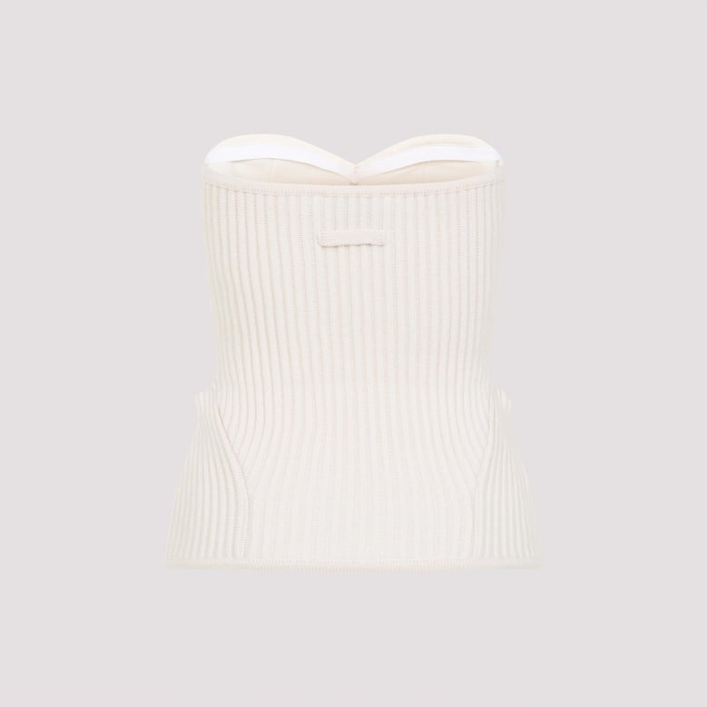 merino wool ribbed stretch corset by Selfnex