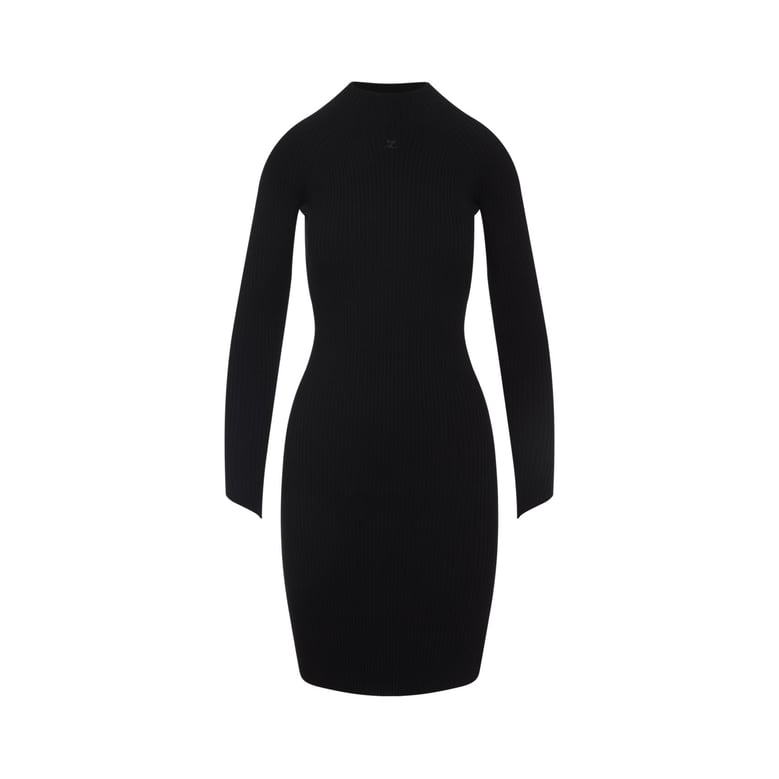 circle rib mini dress by Selfnex