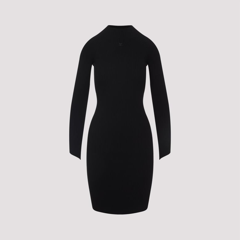 circle rib mini dress by Selfnex