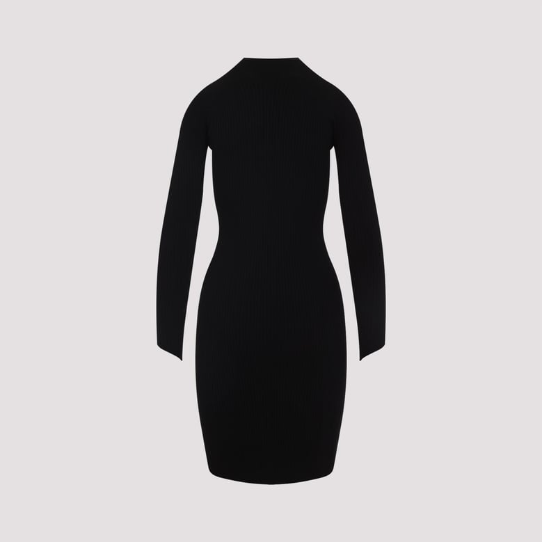 circle rib mini dress by Selfnex
