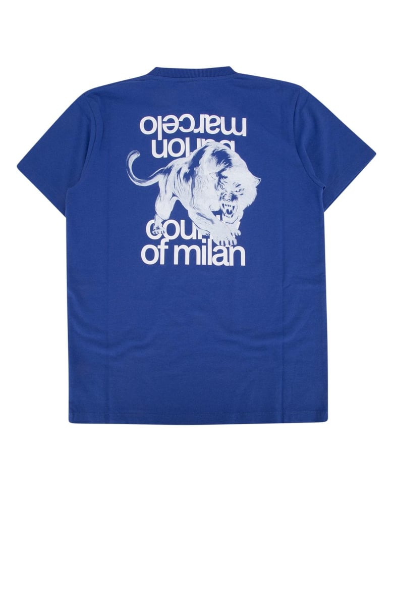 mbcm panther regular t-shirt blue white by Selfnex