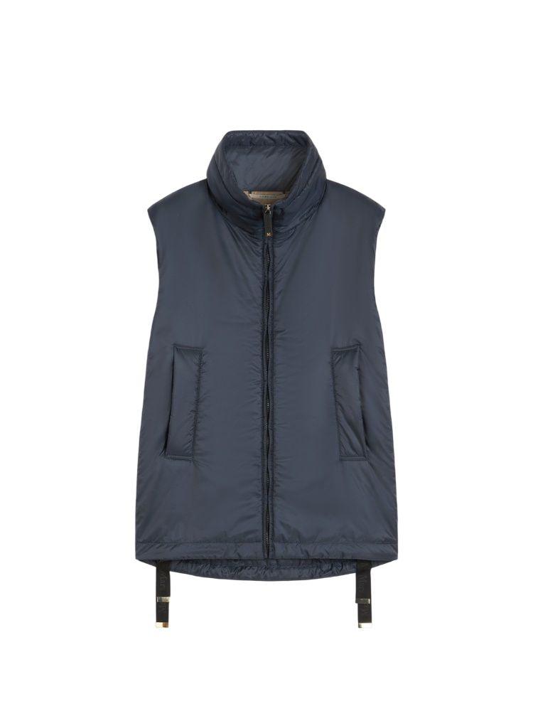 greenve sleeveless puffer navy by Selfnex