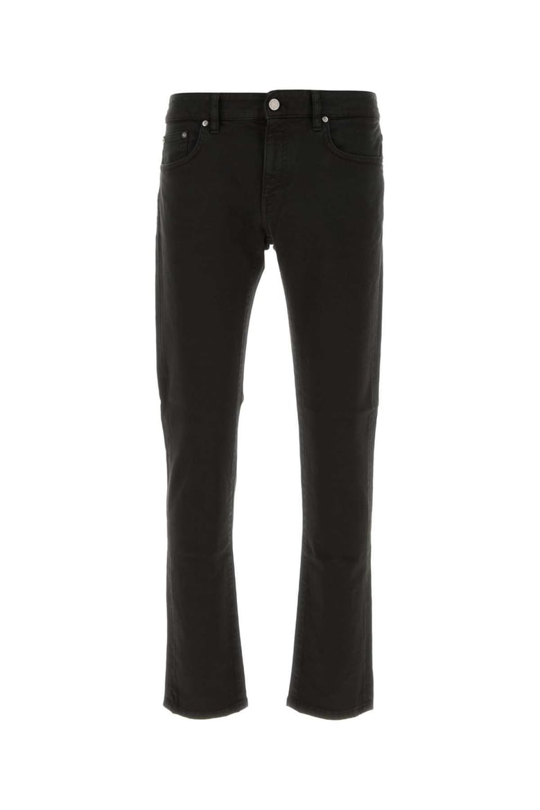 black stretch denim jeans by Selfnex