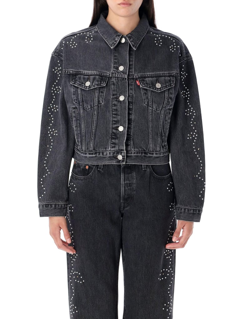 shrunken 90s trucker denim jacket by Selfnex