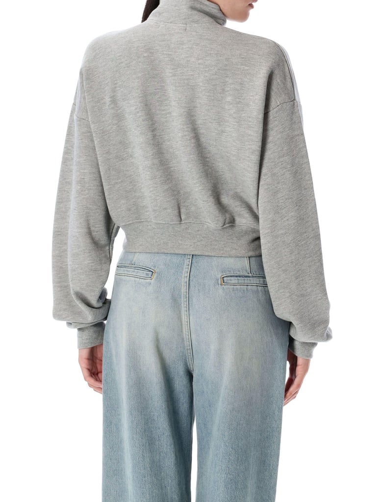 half-zip cropped sweatshirt by Selfnex