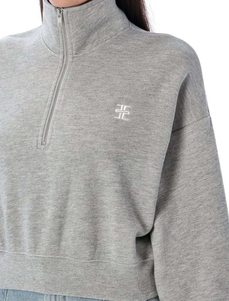 half-zip cropped sweatshirt by Selfnex