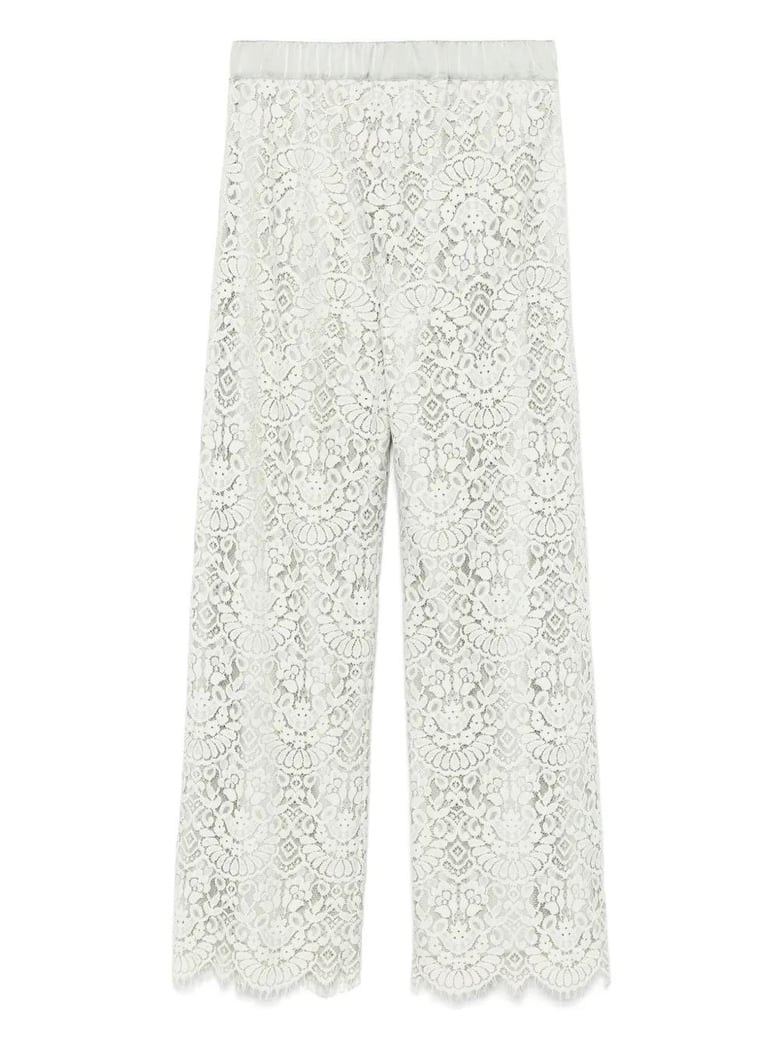 white viscosa clothing trousers by Selfnex