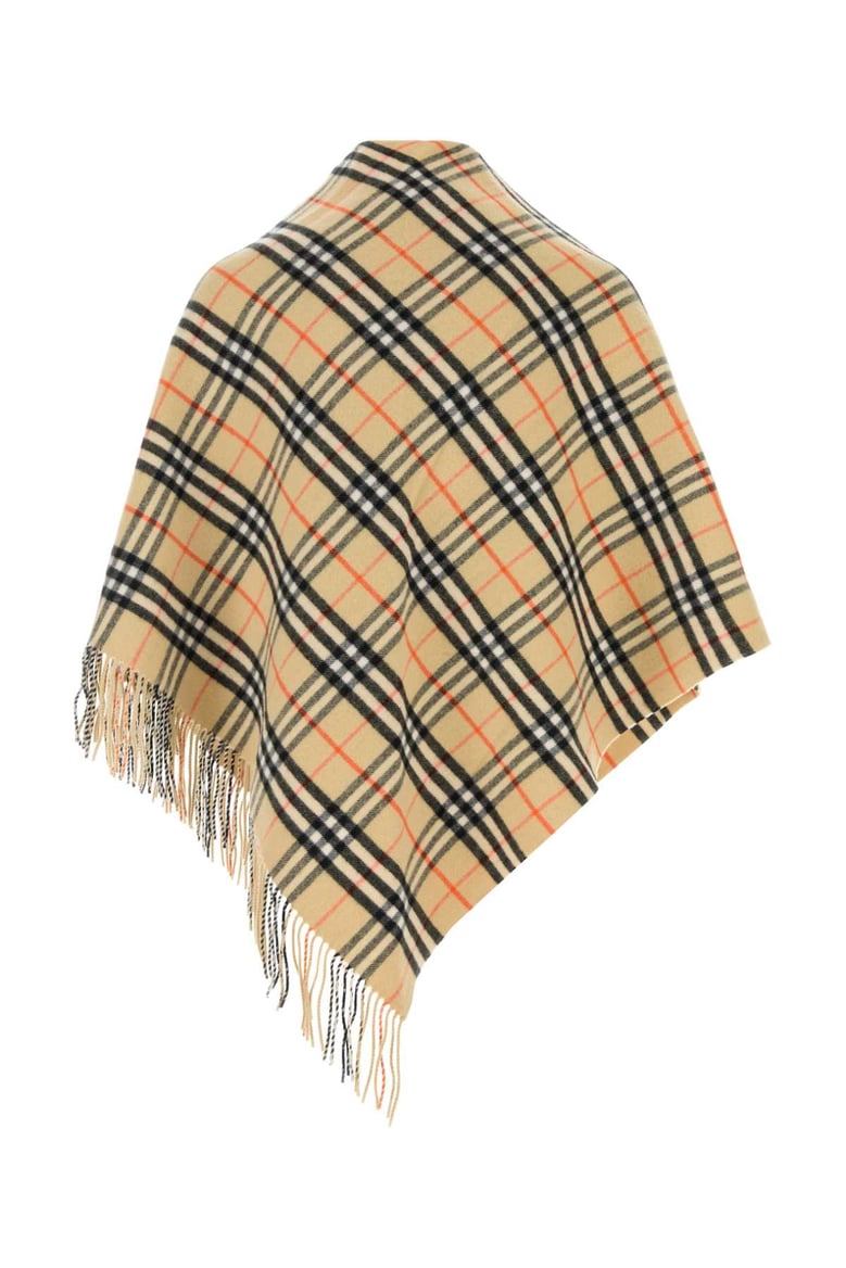 beige check bandana wool scard by Selfnex