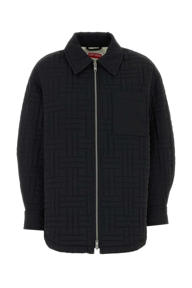 black nylon oversize jacket by Selfnex