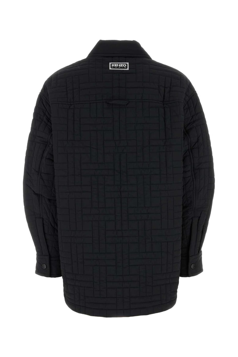 black nylon oversize jacket by Selfnex