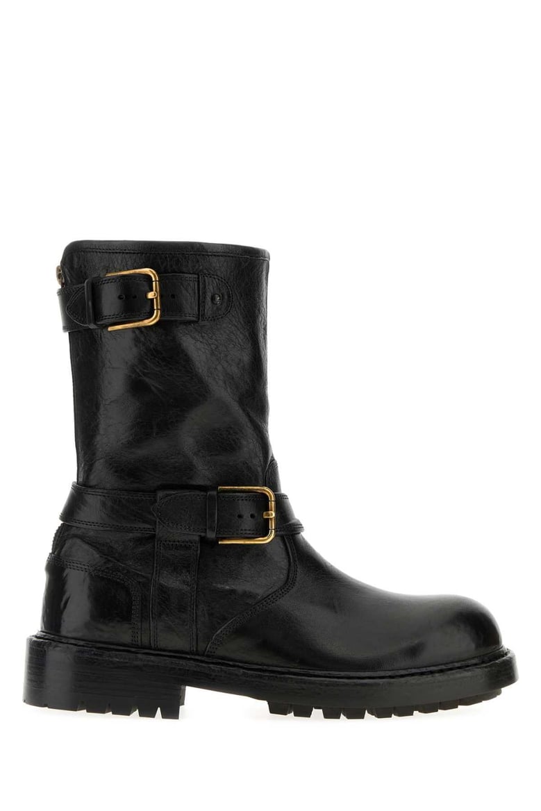 black leather bernini boots by Selfnex
