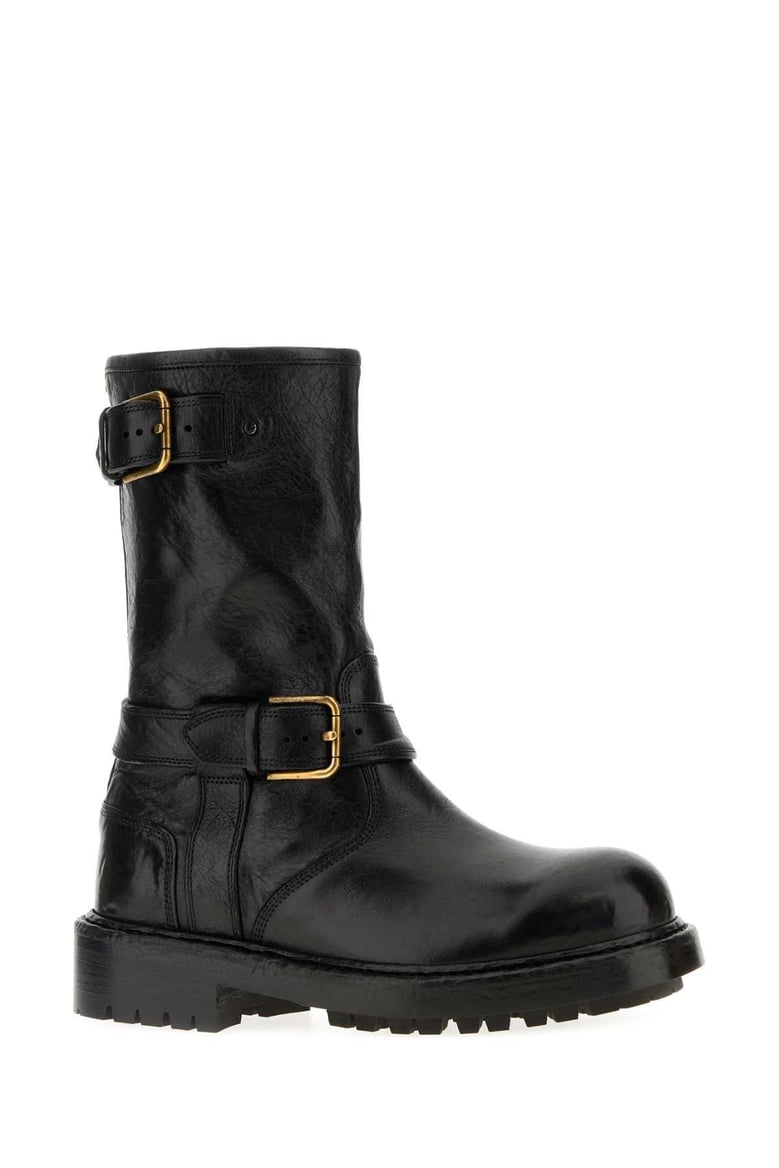 black leather bernini boots by Selfnex