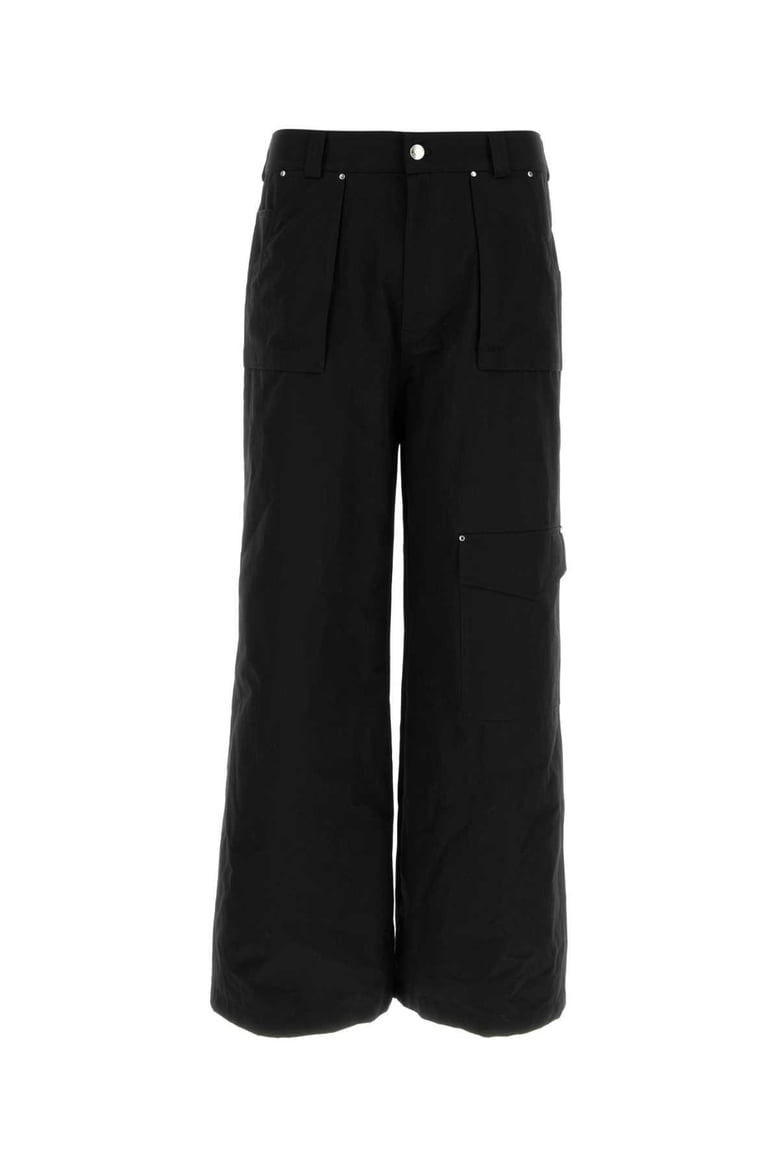 black cotton cargo pant by Selfnex