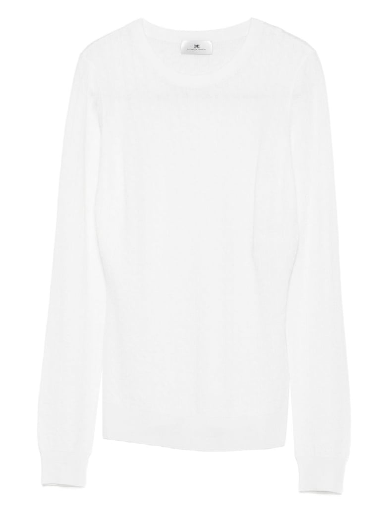 wool blend crewneck sweater by Selfnex