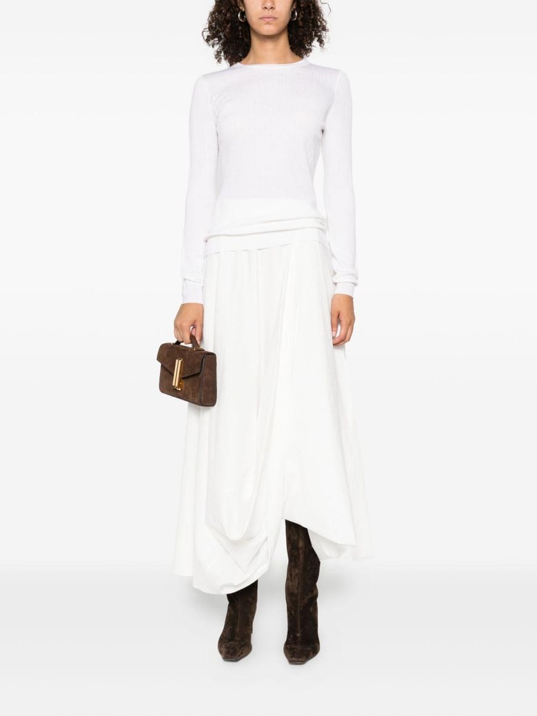 wool blend crewneck sweater by Selfnex