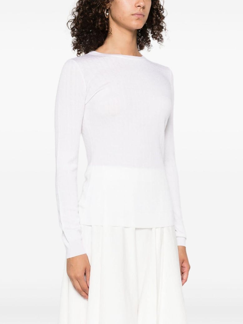 wool blend crewneck sweater by Selfnex