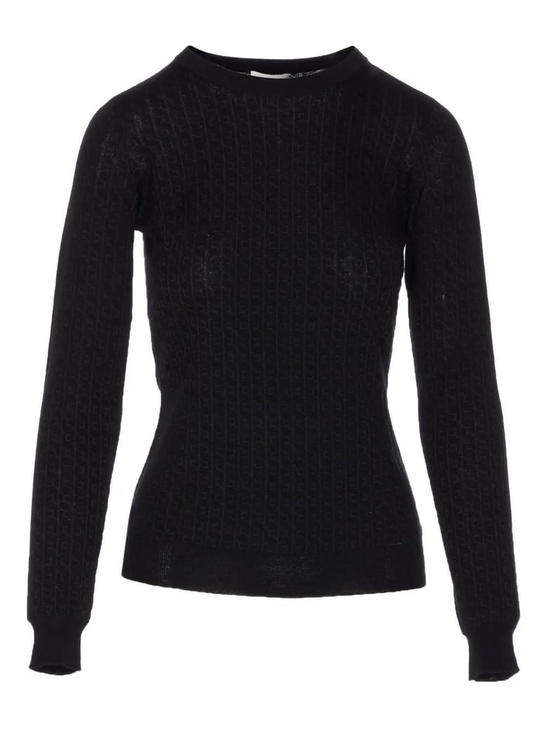 wool blend crewneck sweater by Selfnex