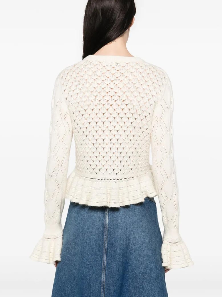 pointelle cardigan by Selfnex
