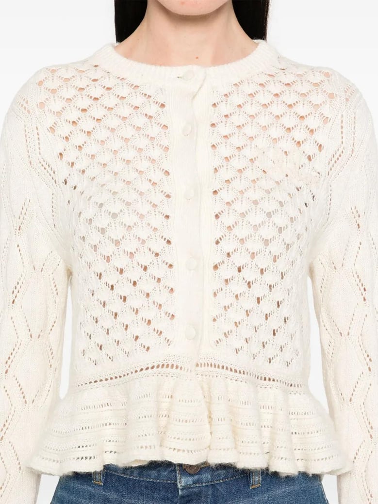 pointelle cardigan by Selfnex