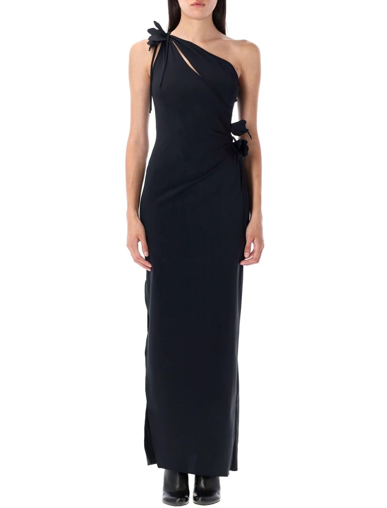 asymmetric flower gown by Selfnex