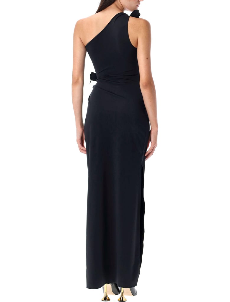 asymmetric flower gown by Selfnex
