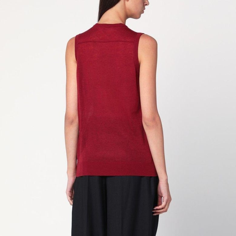 bordeaux semi-sheer tank top by Selfnex