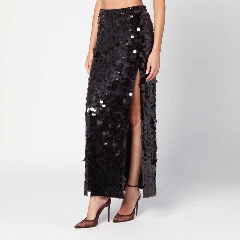 black sequin pencil skirt by Selfnex