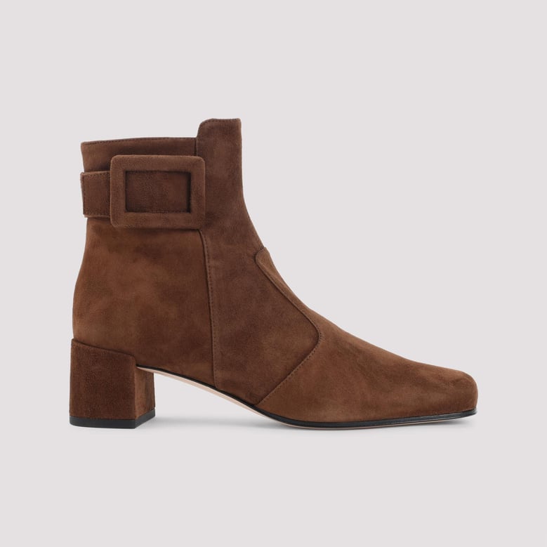 très vivier ankle boots in brown suede by Selfnex