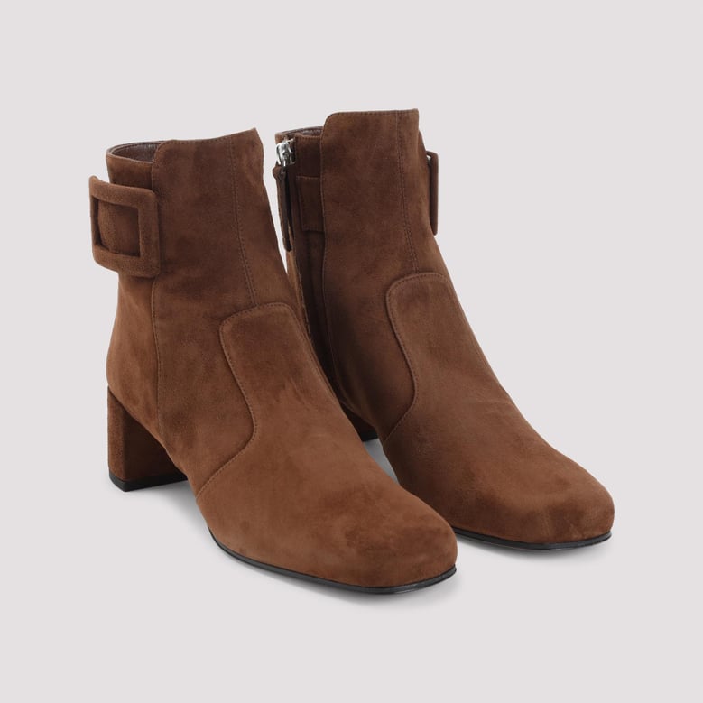 très vivier ankle boots in brown suede by Selfnex