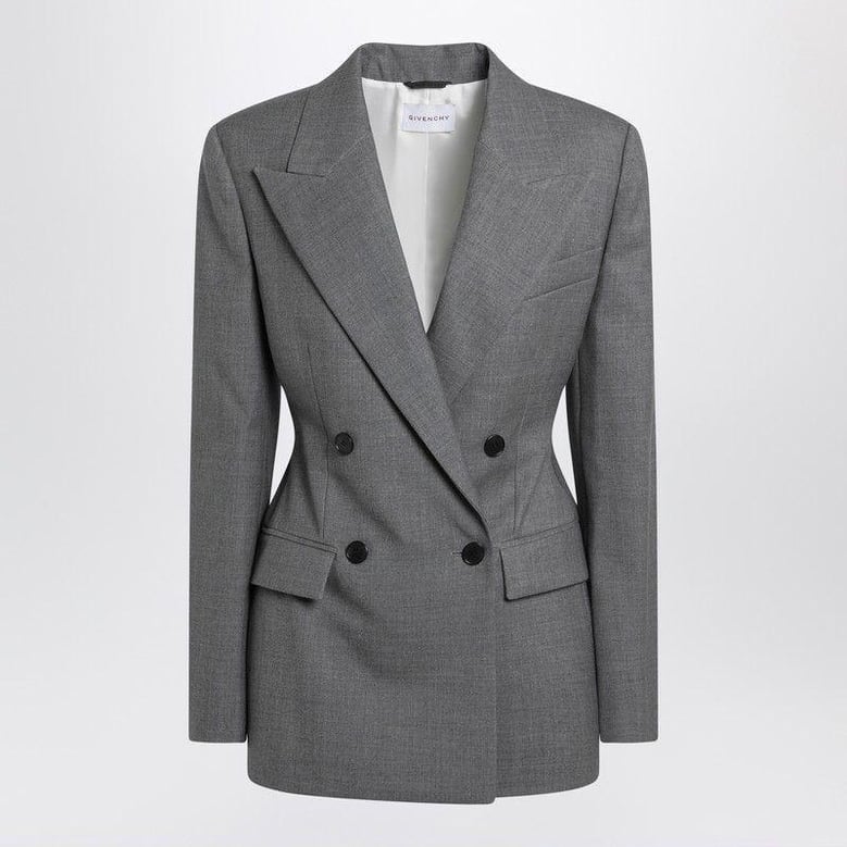 double-breasted wool structured jacket by Selfnex