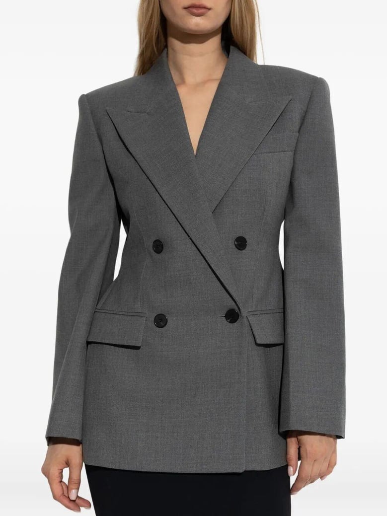 double-breasted wool structured jacket by Selfnex