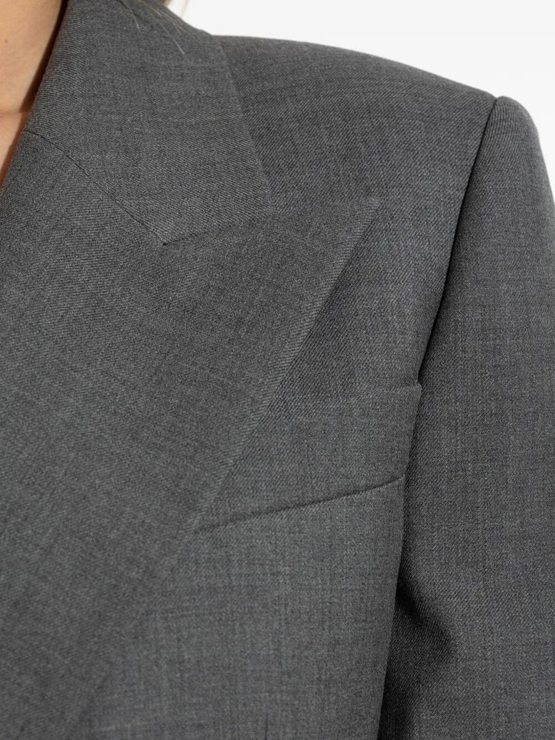 double-breasted wool structured jacket by Selfnex