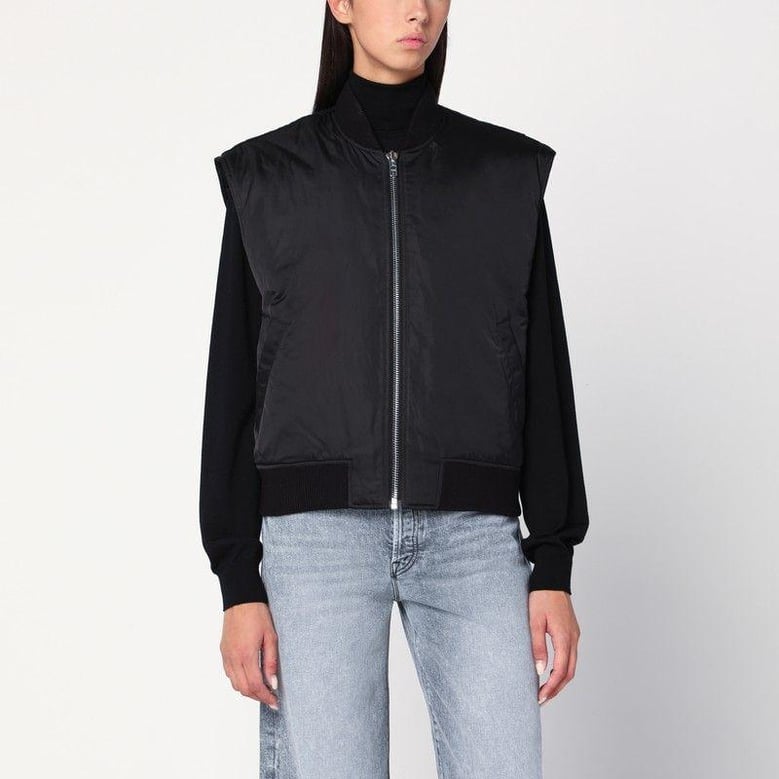 jamila gilet-jacket in black by Selfnex