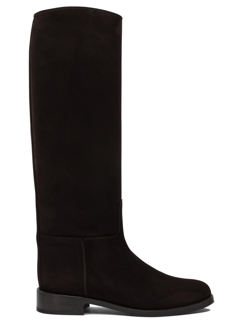 brown rubber boots by Selfnex
