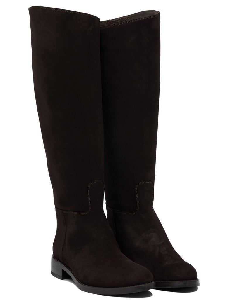 brown rubber boots by Selfnex