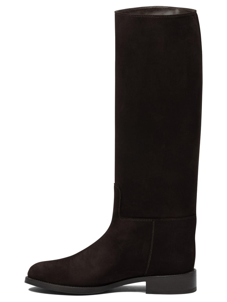 brown rubber boots by Selfnex
