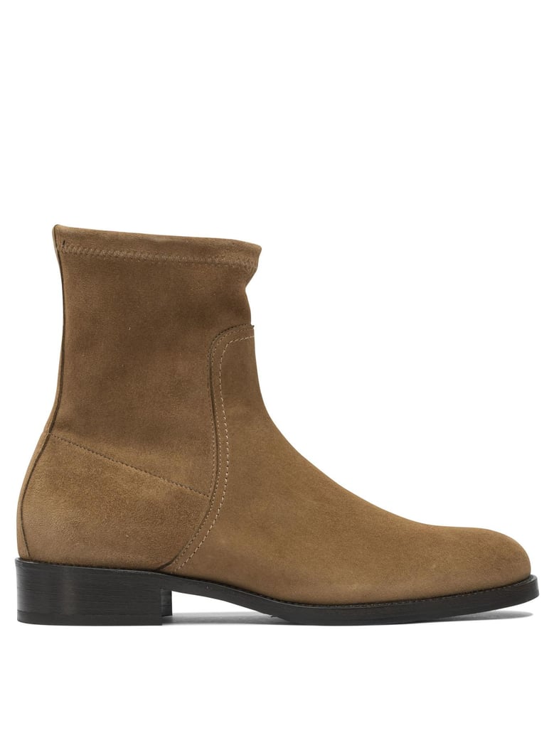brown leather ankle boots by Selfnex