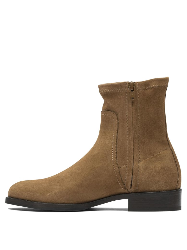 brown leather ankle boots by Selfnex