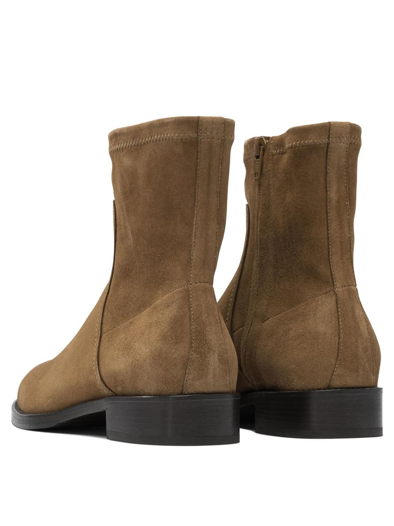 brown leather ankle boots by Selfnex