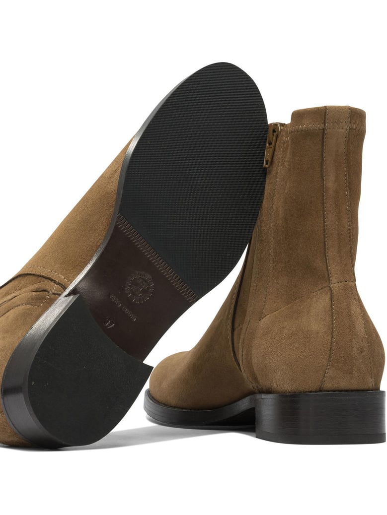 brown leather ankle boots by Selfnex