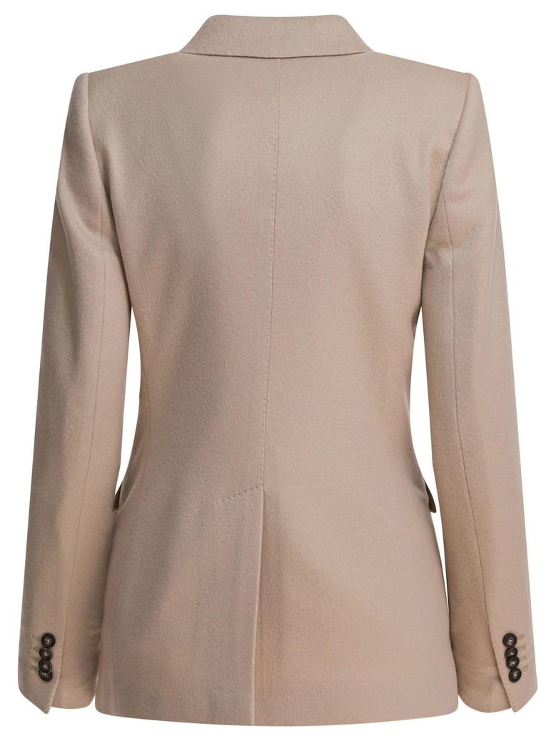 beige cashmere jacket by Selfnex