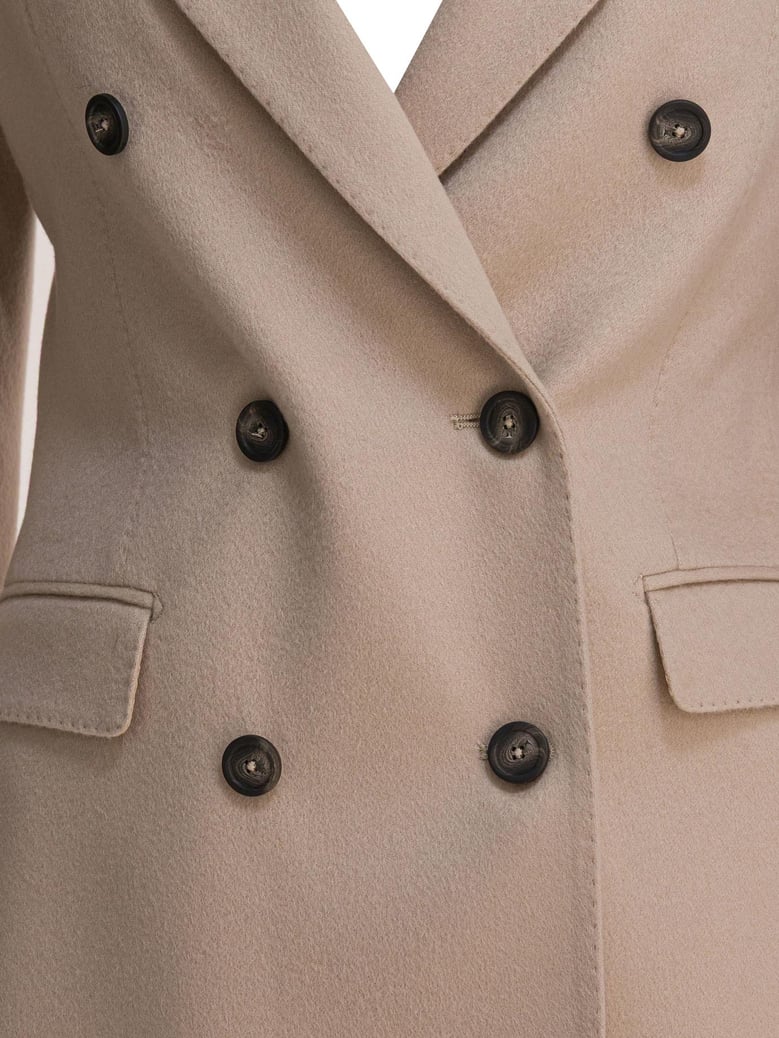 beige cashmere jacket by Selfnex
