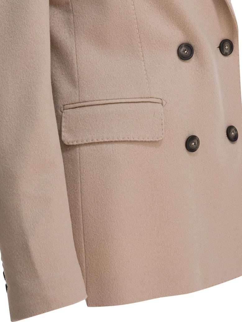 beige cashmere jacket by Selfnex