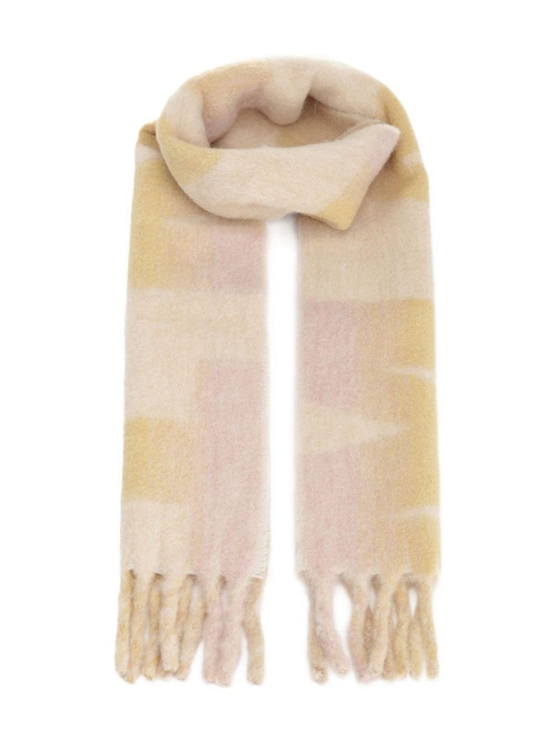 beige alpaca blend scarves by Selfnex