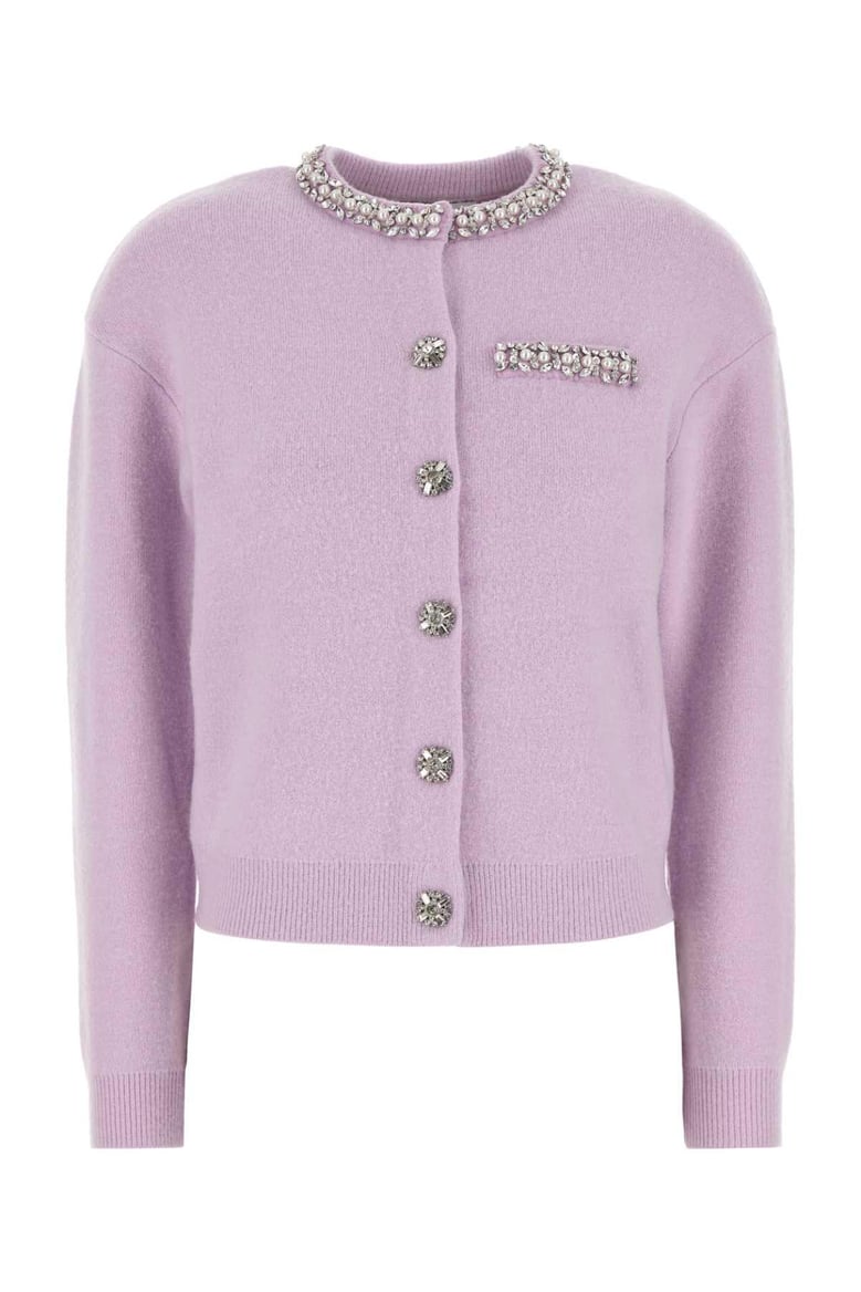 lilac wool blend sweaters by Selfnex